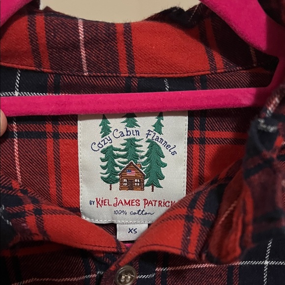 Kiel James Patrick Red Plaid Long Sleeve Dress - Picture 3 of 3